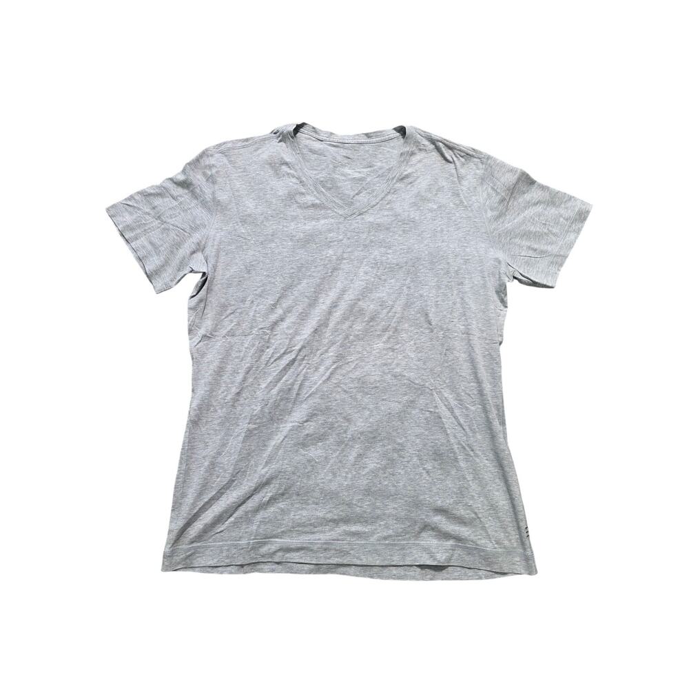 Lululemon Womens V-Neck Pullover Short Sleeve Activewear T-Shirt Gray